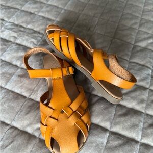 Tan/Orange Strappy Sandals